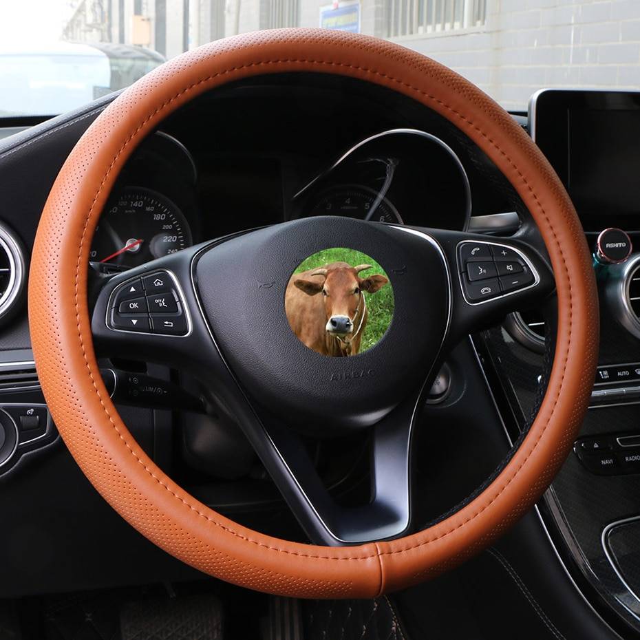 Leather Steering Wheel Cover Car Accessories Wheel Covers 
